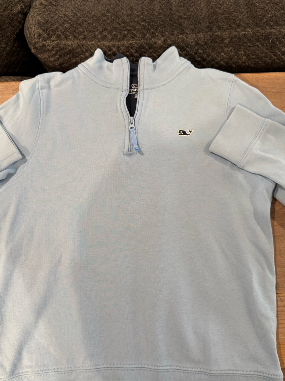 Vineyard Vines Boys Pale Blue Quarter-Zip  Pullover